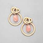 Pink Quartz Hoop Earring, , small