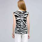 Sequined Animal Print Shell., , small